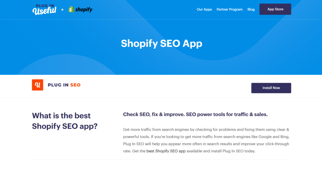 Plug in SEO - Best Shopify Apps for SEO