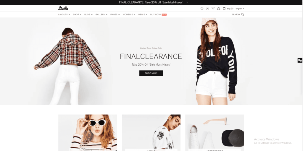 Shella - Best Shopify Themes for Clothing Store